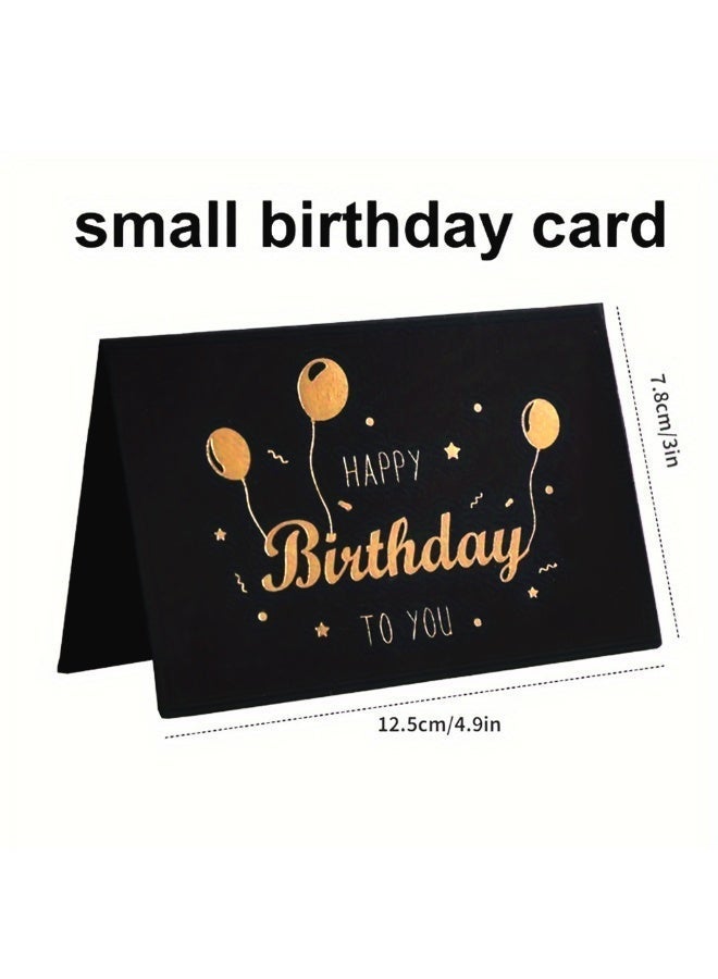 FLOVAZO 6-Piece Luxury Birthday Card Set  Gold Embossing & Black Gold Foil, Elegant Design with Envelope Seal Perfect Gift for Boyfriend, Mum, Daddy Anniversary - Image 2